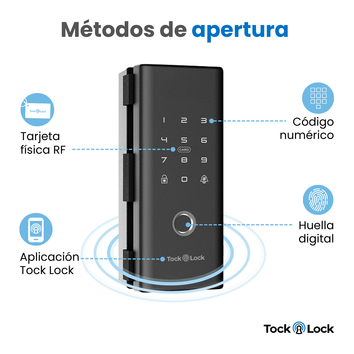 Cerradura Inteligente Puerta de Cristal/Marco TLX09-TL