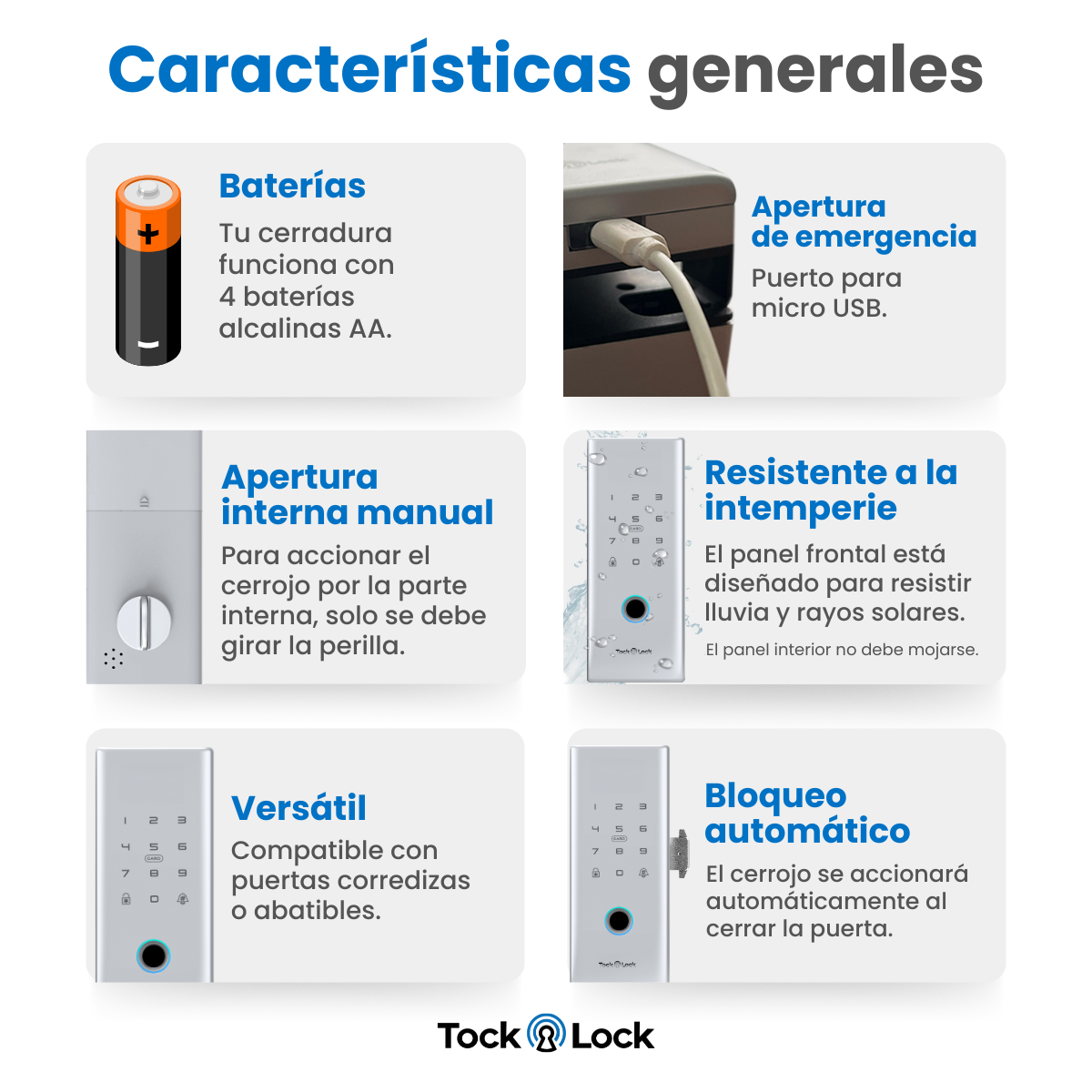 Cerradura Inteligente Puerta de Cristal/Cristal TLX09-TL