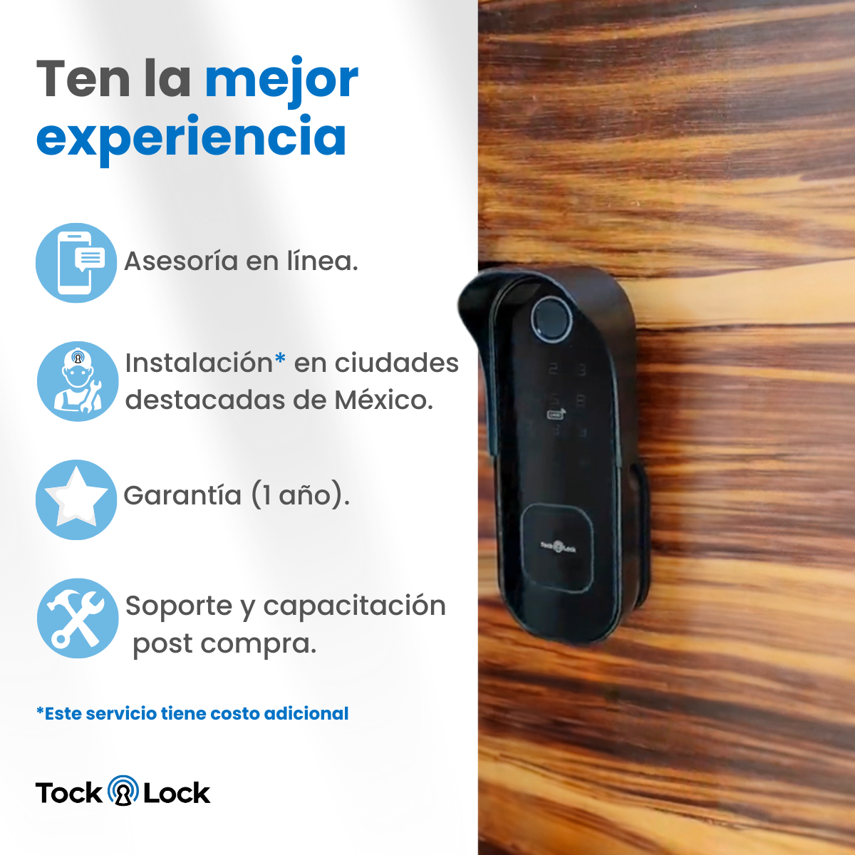 Cerradura inteligente para puerta principal. – Tock Lock MX