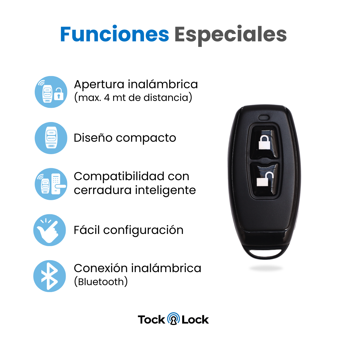 Mando Inalámbrico BT para Cerradura Tock Lock APP