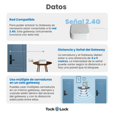 Gateway WIFI 2.4G Para Cerraduras Tock Lock APP