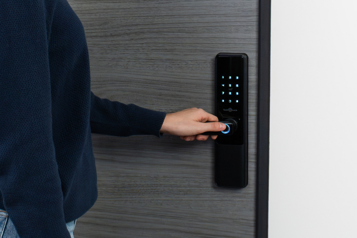 Cerradura inteligente Tock Lock en un hogar