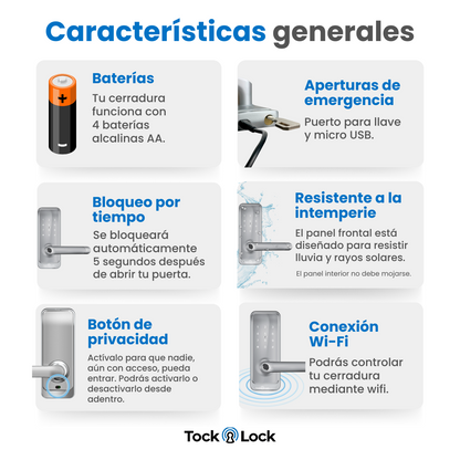 Cerradura Inteligente TOCK100-TS