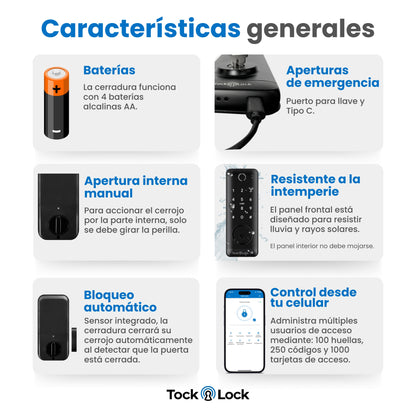 Cerradura Inteligente TOCK250X-TL