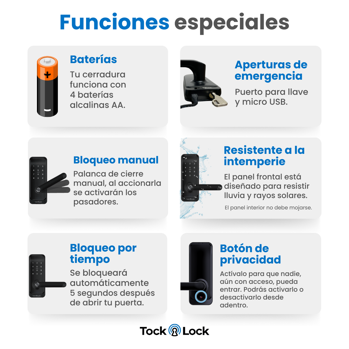 Cerradura Inteligente TOCK100 TL - LATCH INTERIORES