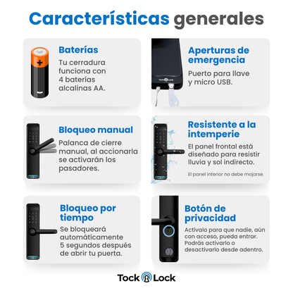 Cerradura Inteligente TOCK100 PLUS-TL