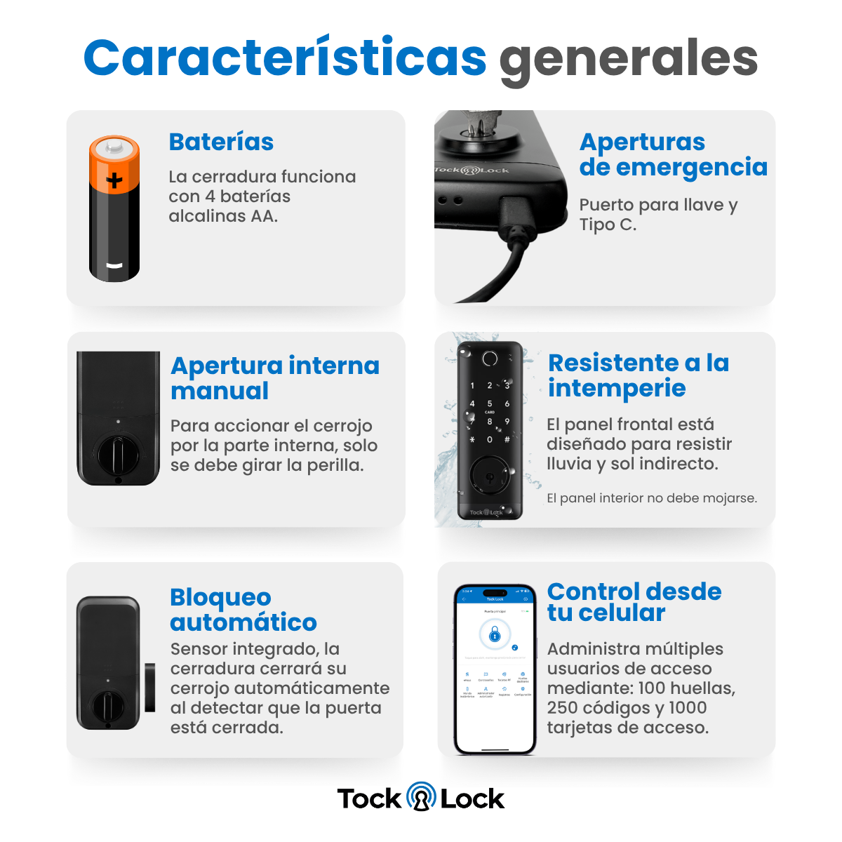 Cerradura Inteligente TOCK250X-TL