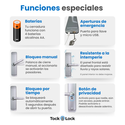 Cerradura Inteligente TOCK100 PLUS-TL