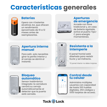 Cerradura Inteligente TOCK250X-TL