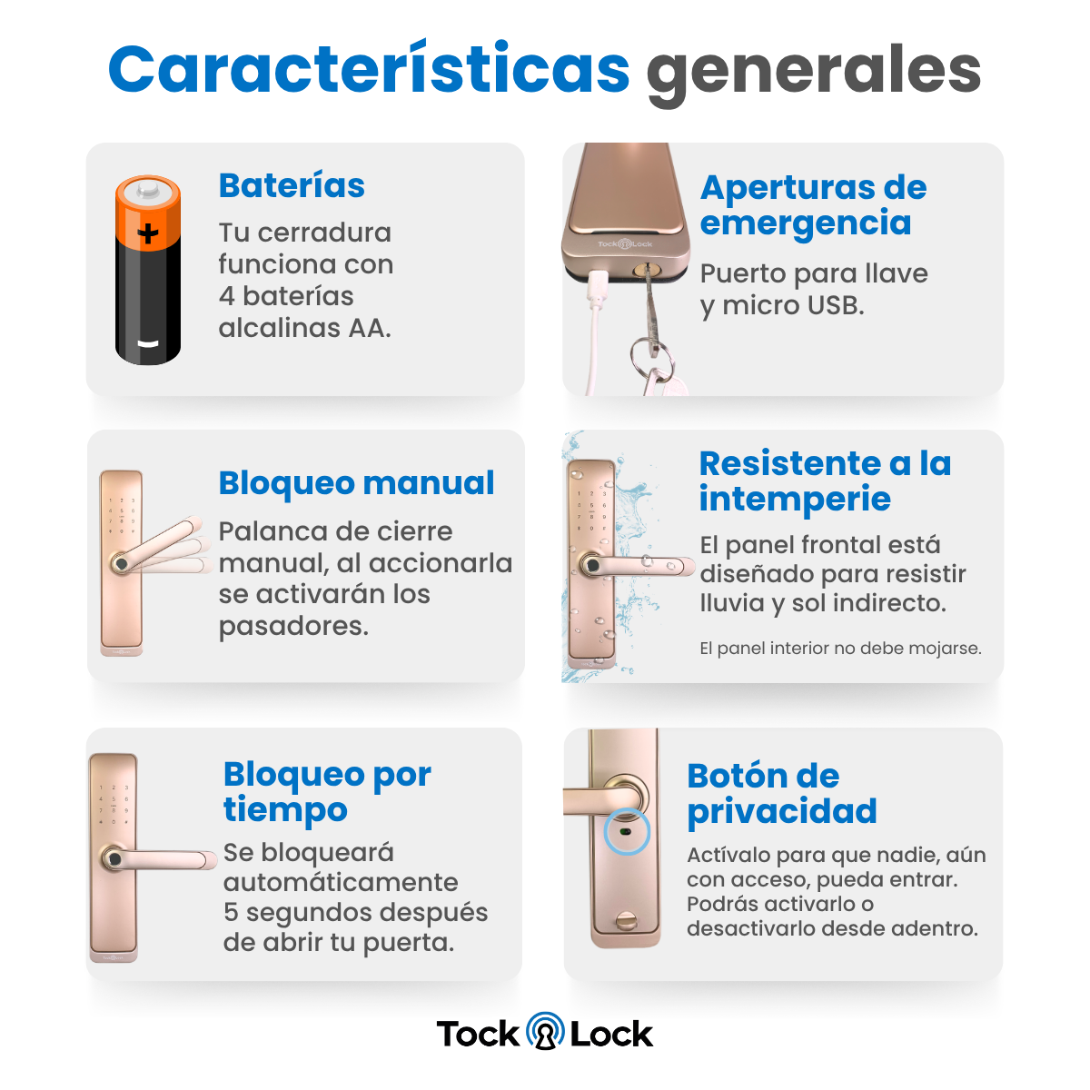 Cerradura Inteligente TOCK100 PLUS-TL