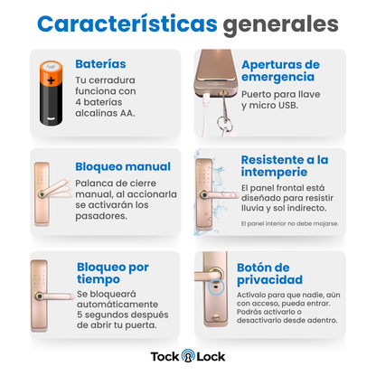 Cerradura Inteligente TOCK100 PLUS-TL
