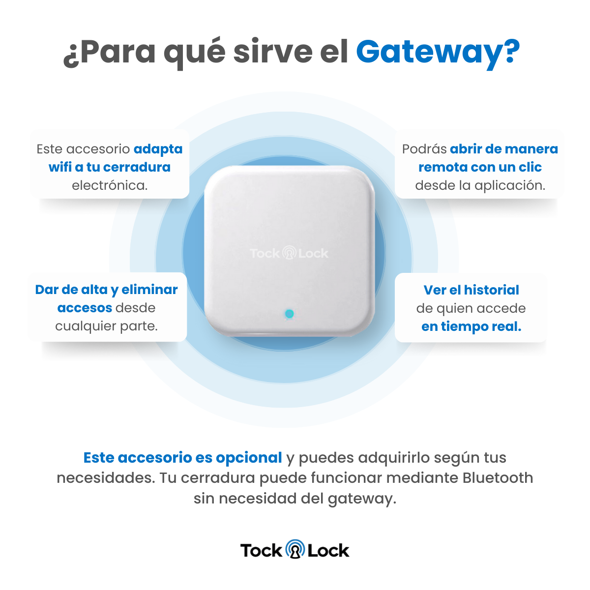 Gateway Adaptador WIFI Para Cerraduras Tock Lock App