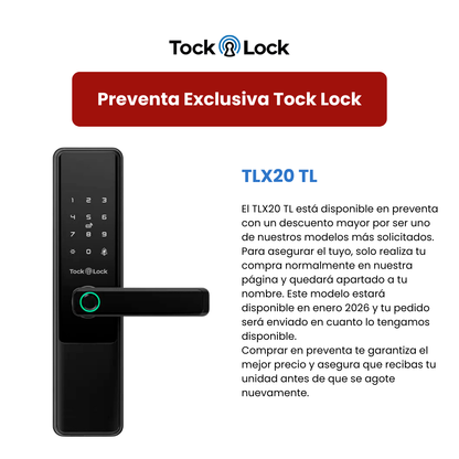PREVENTA ENERO 2026 | Cerradura Inteligente TLX20-TL