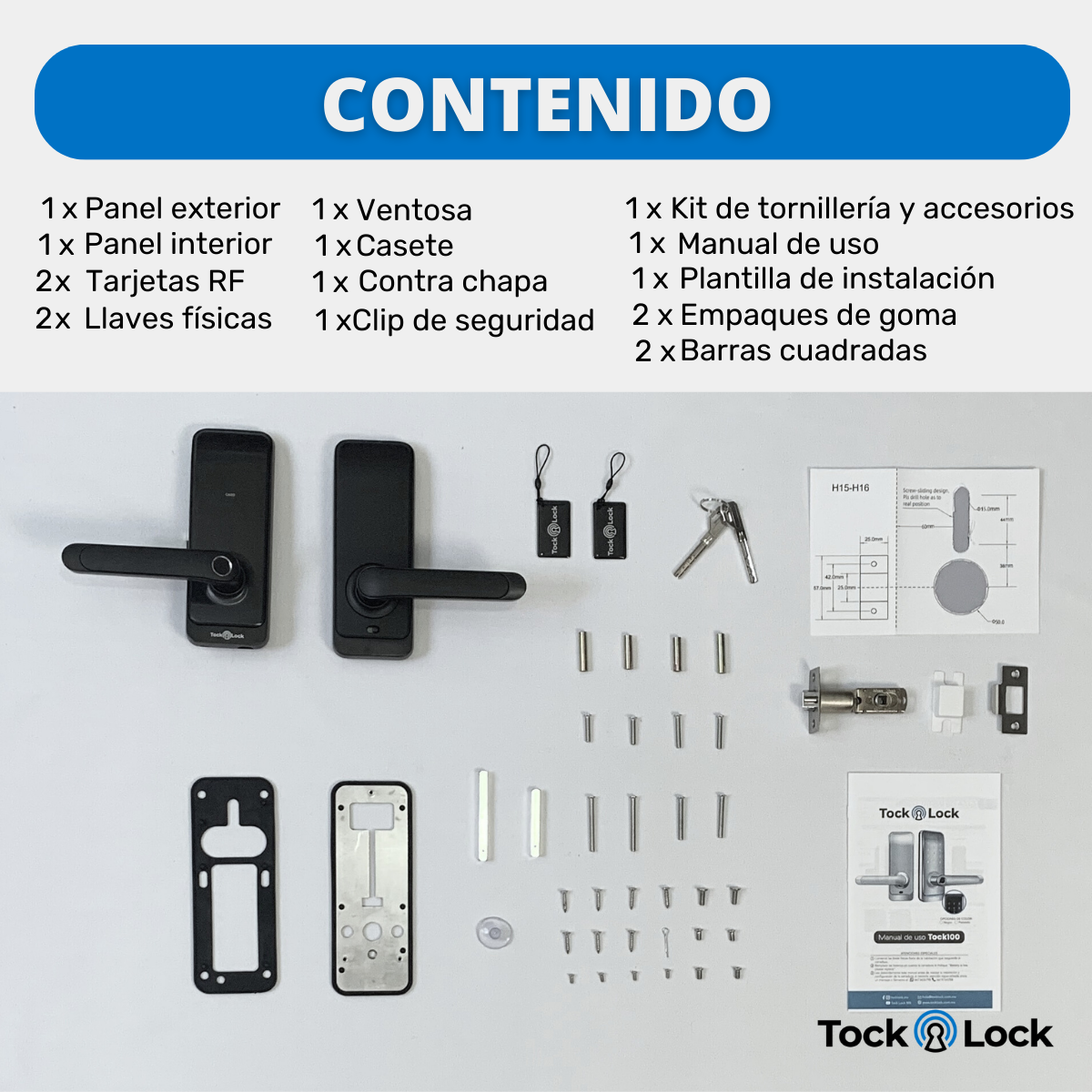 Cerradura Inteligente TOCK100 TL - LATCH INTERIORES