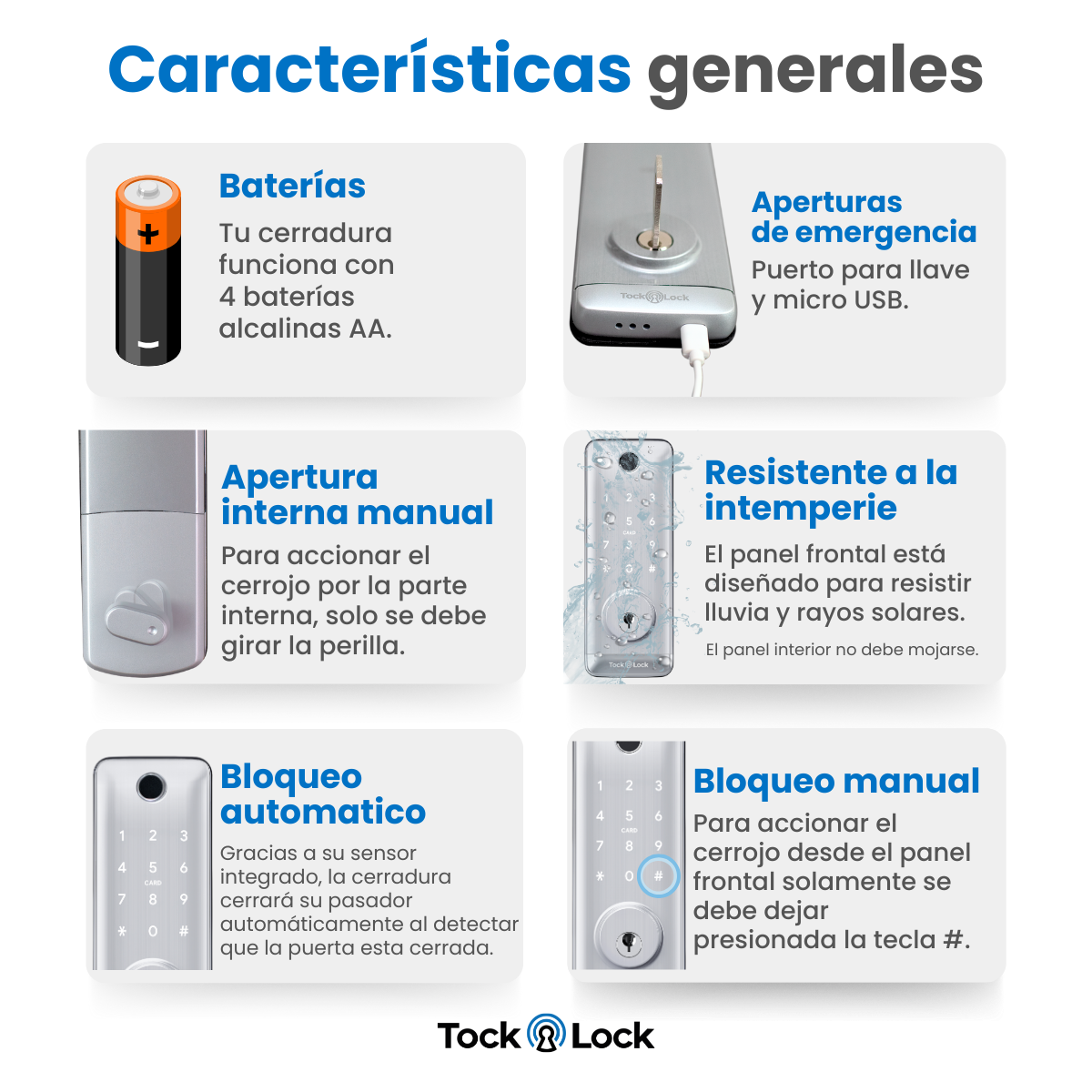 Cerradura Inteligente TOCK250X-TS