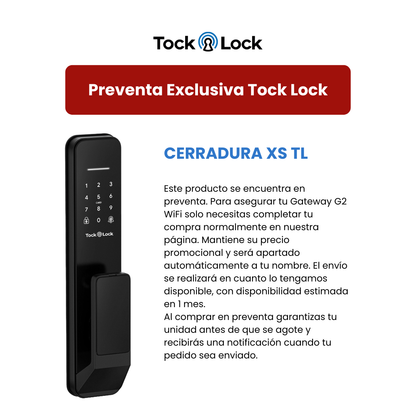 PREVENTA DICIEMBRE 2025 | Cerradura Inteligente XS-TL